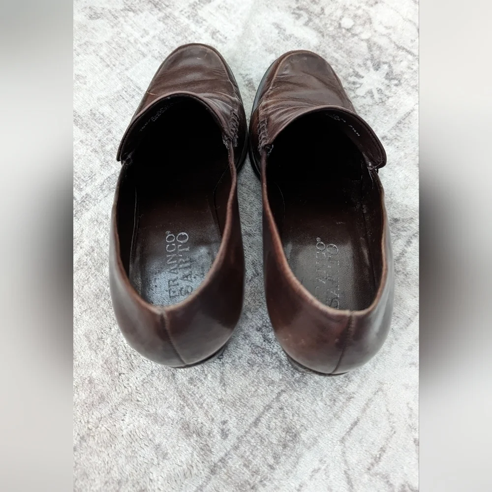 Franco Sarto Leather Shoes Size 7 1/2 M.Made in Brazil .